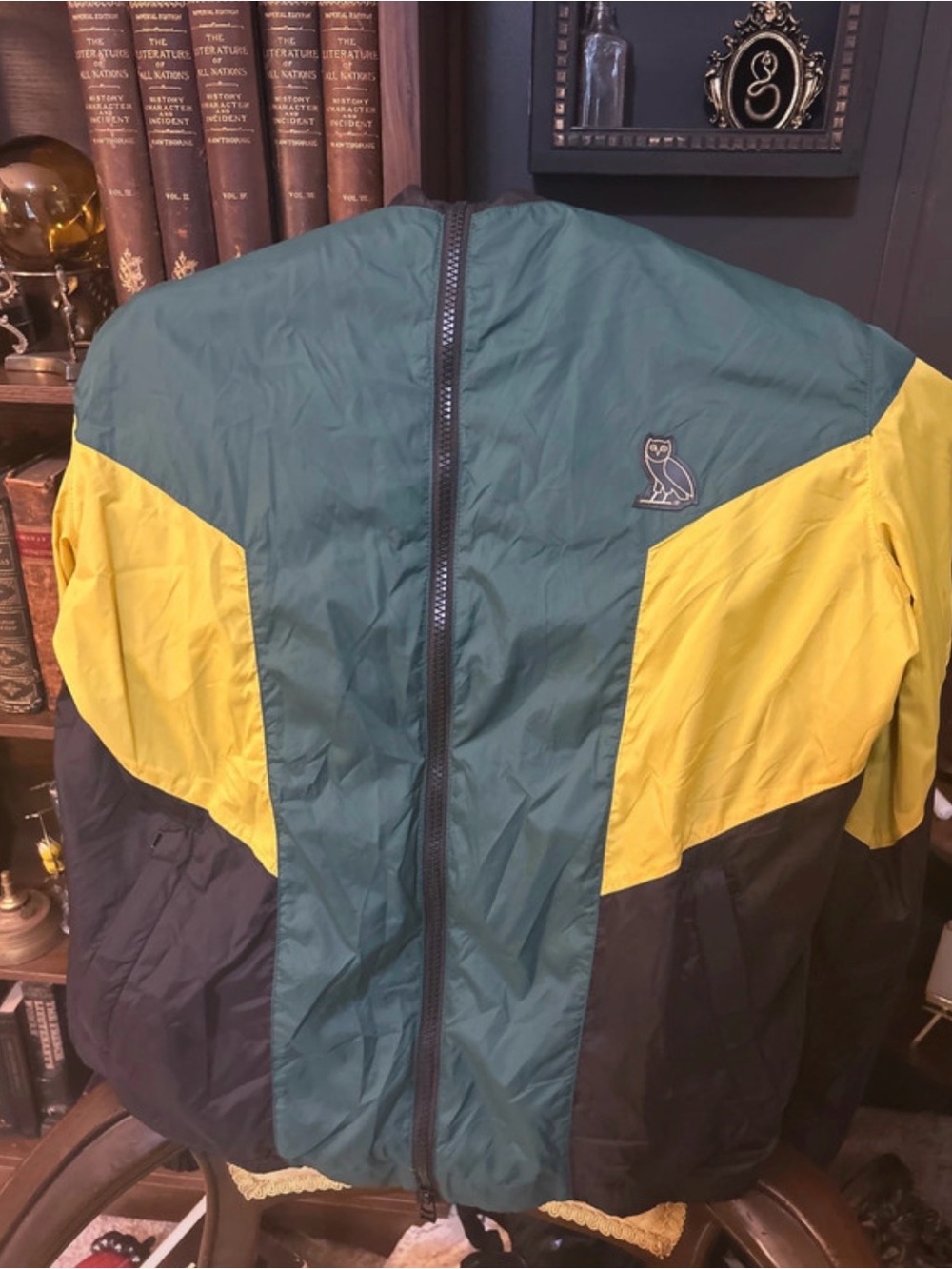 OVO Colorblock Windbreaker Jacket in Green, Yellow & Black